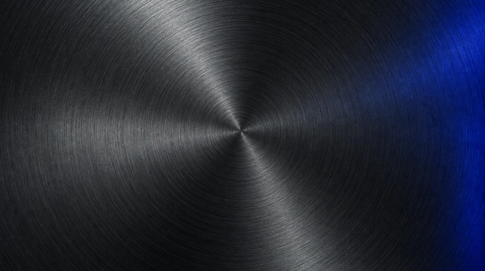 Brushed platinum plate with machined concentric circles